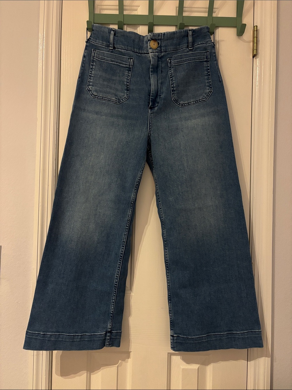 Mauve Colette cropped medium Blue Wide-Leg Denim Jeans size 30 * Anthropologie *